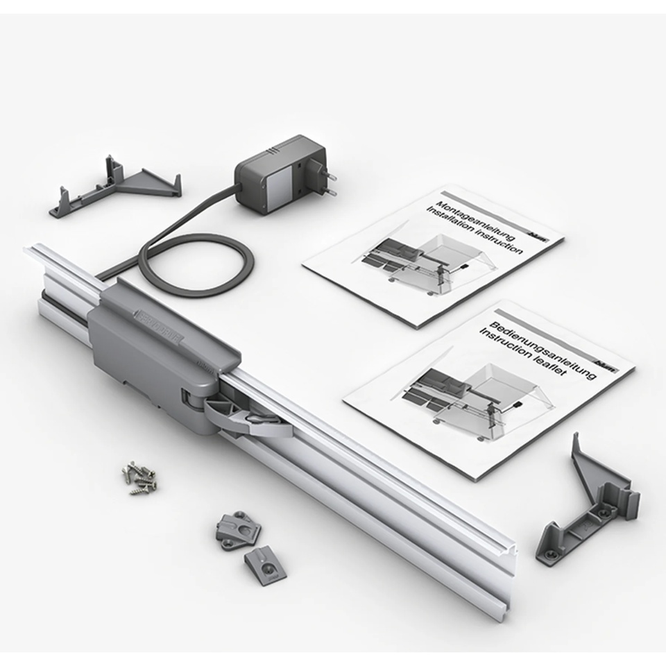 SERVO-DRIVE uno pentru solutii gunoi cu galeti suspendate, KB=450mm, pachet limbi A, gri inchis