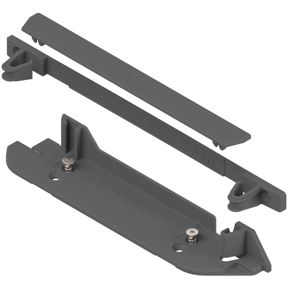 Suport profil portant SERVO-DRIVE vertical jos/spate cu capac acoperire, gri inchis R7037