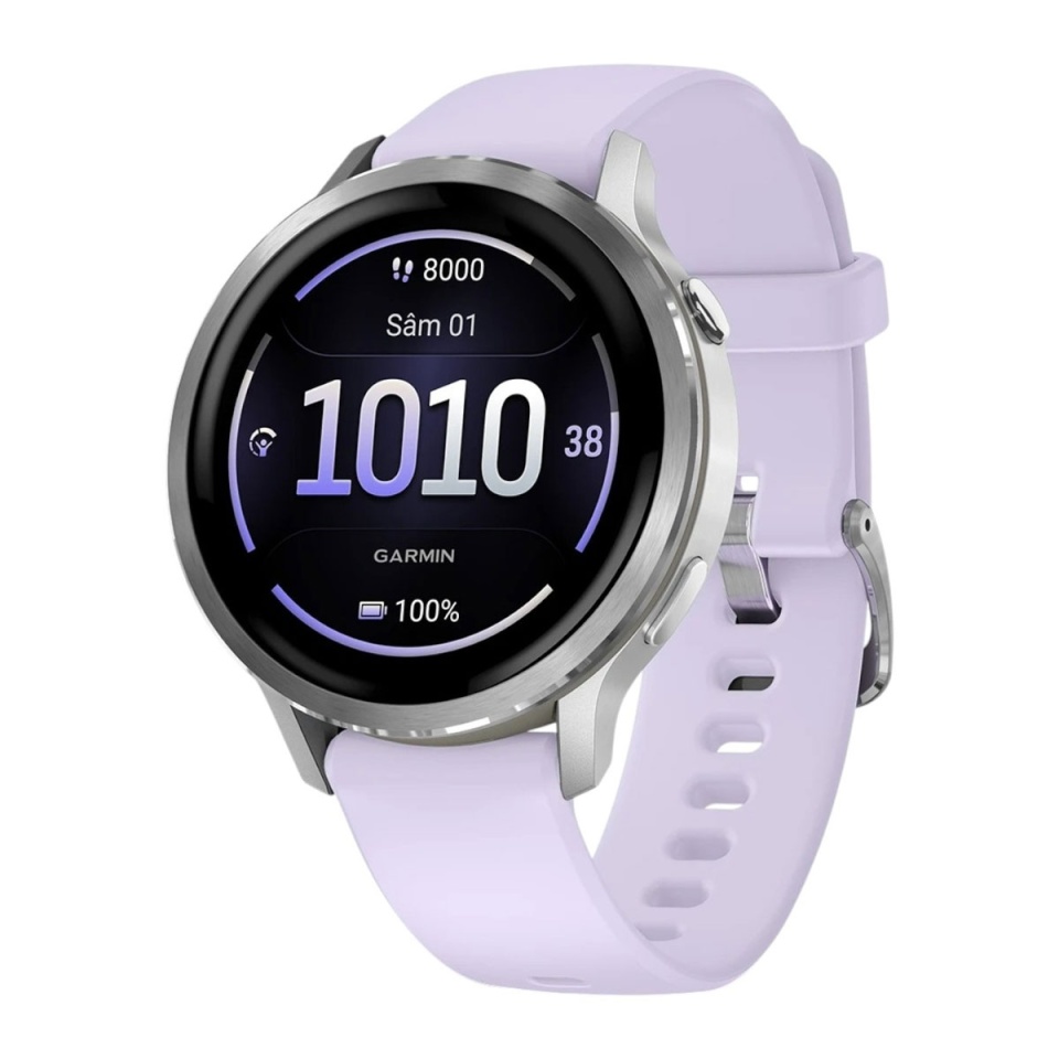 Garmin Ceas Venu 4 41MM Grey-Silver + Periwnkle