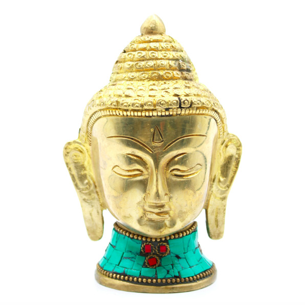 Figurină Buddha din Alamă - Cap Mic - 5 cm