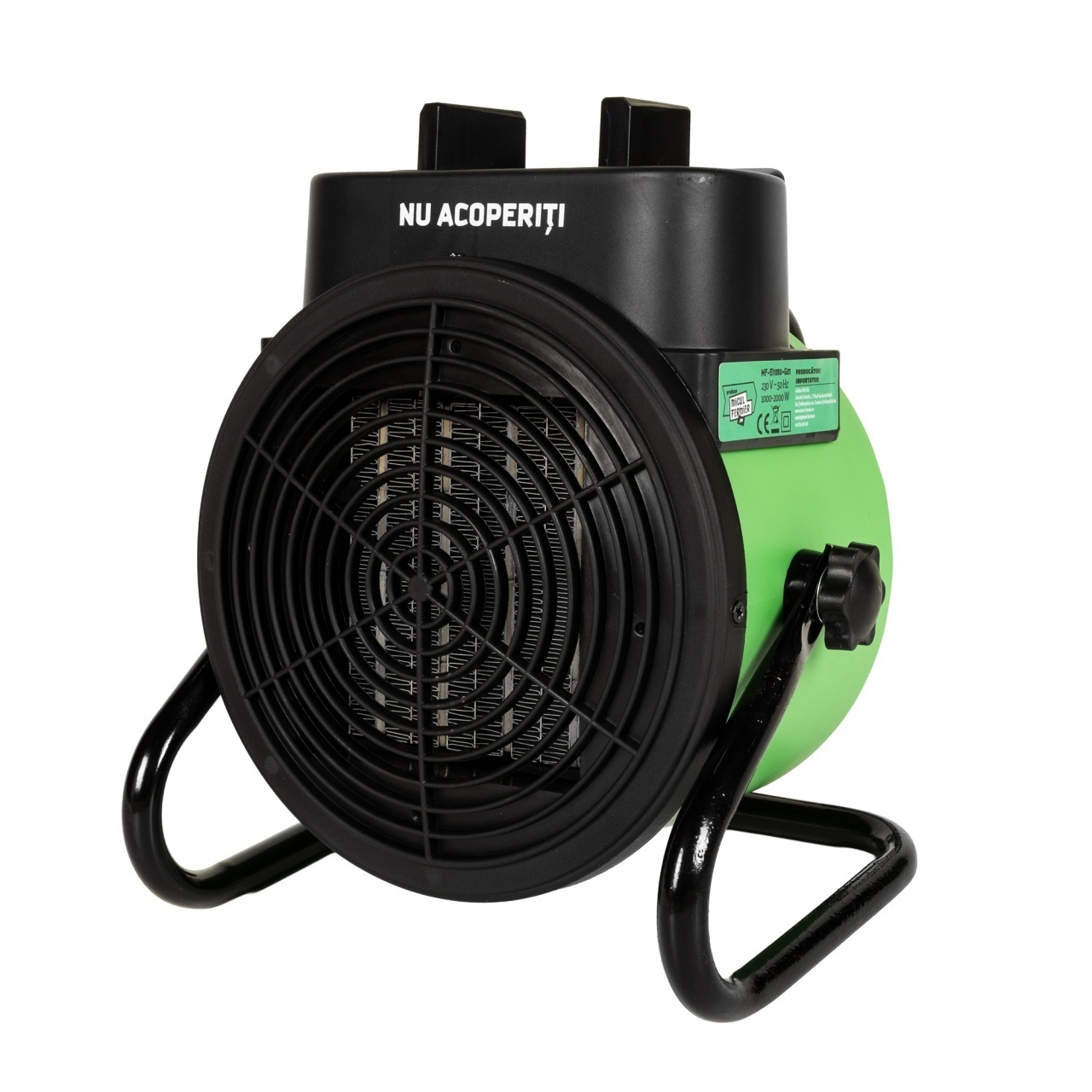 Aeroterma Electrica Micul Fermier MF-EI1050-G01, 1000/2000W, Element De Incalzire Ceramic