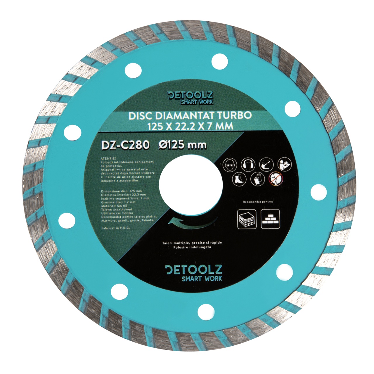 Polizoare - Disc diamantat turbo 125x22.2x7mm