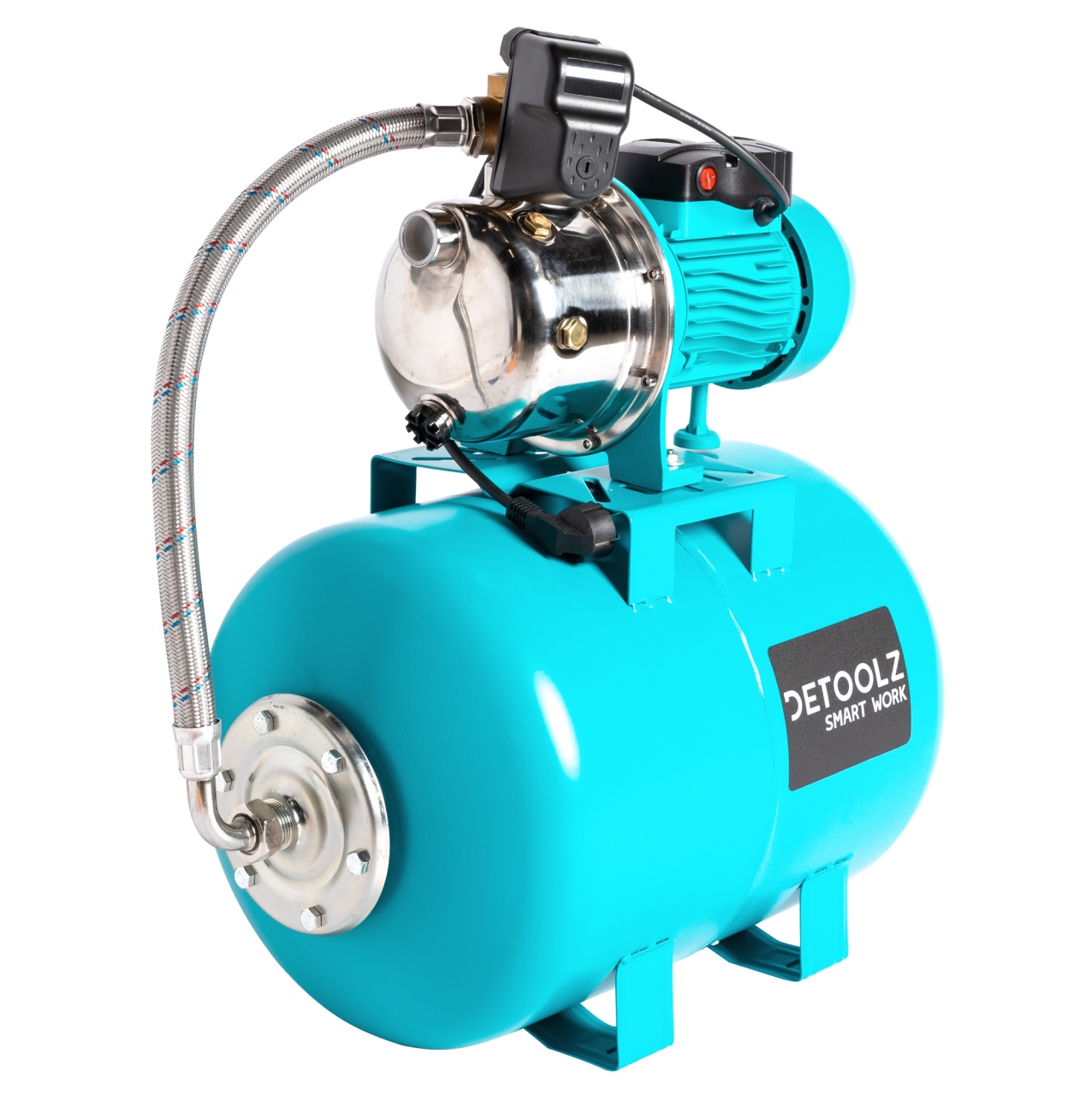 Hidrofor Detoolz 0.75 kW, debit 3300l/h, inaltime de pompare 45m, carcasa pompa inox, volum butelie 50 litri - imagine 2