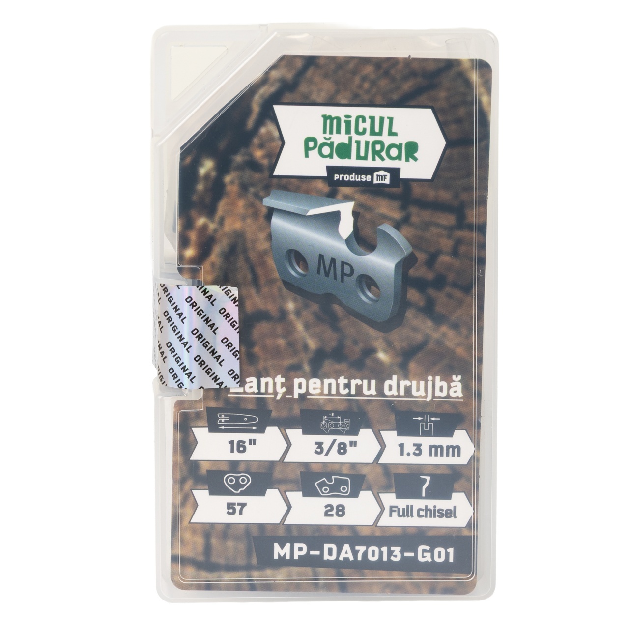 Drujbe si accesorii - Lant Micul Padurar, 16'' 3/8'' 1.3mm 57P 28D full-chisel