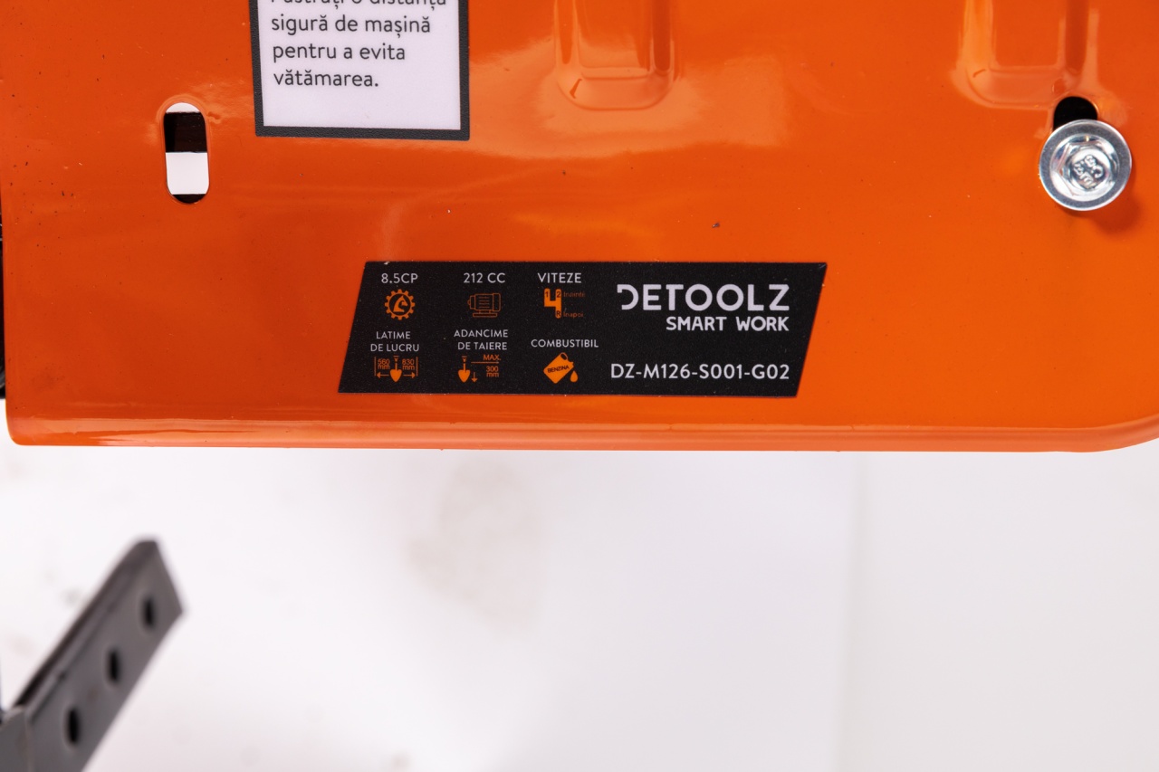 Motocultor Detoolz 8.5cp 212cc, benzina 4T, 3 viteze, pornire manuala, cu roti [5]
