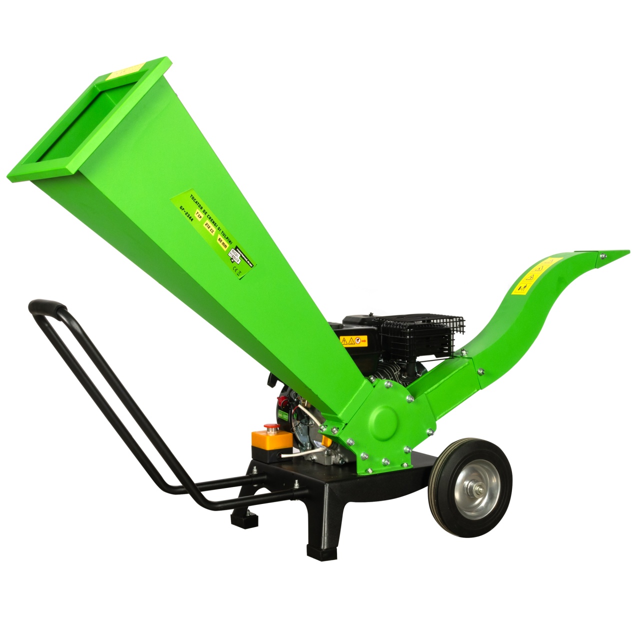 Depicatotoare si tocatoare crengi - Tocator pentru crengi si vita de vie Micul Fermier, Ø60mm, motor benzina 7CP pentru rumegus