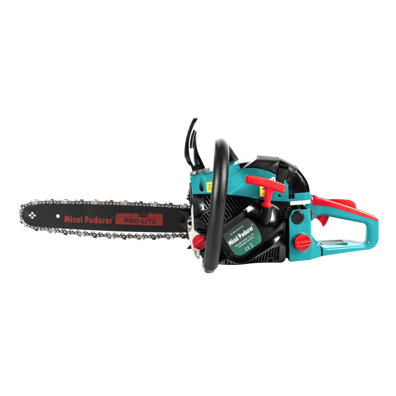 Drujbe pe benzina - Drujba Micul Padurar 5800, capacitate cilindrica 58cc, 3.2 CP, 1 lant 16" + 1 lama, pornire rapida
