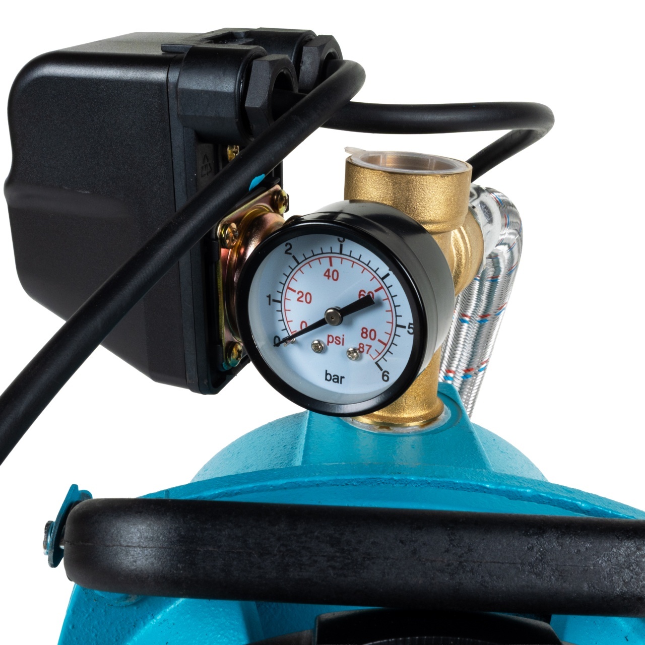 Hidrofor Detoolz 0.9 kW, debit maxim 2280l/h, inaltime maxima de pompare 40m, corp pompa fonta, butelie 24L, ejector - imagine 3
