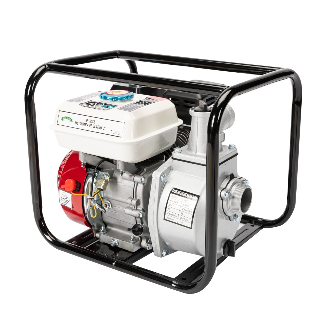 Motopompa Micul Fermier 6.5cp 196cc, benzina 4t, racord 2