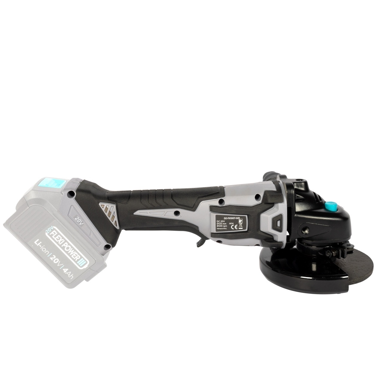 Polizor Unghiular 20V Detoolz DZ-FX1007-G01, Diametru Disc Ø125, Motor Fara Perii