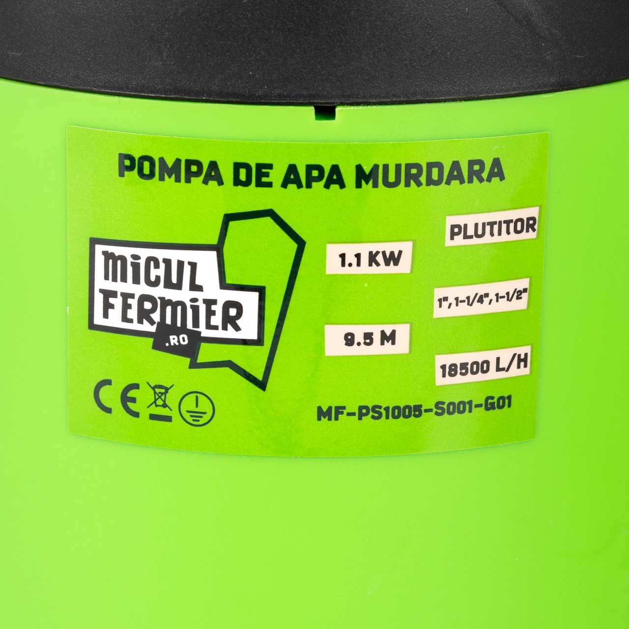 Pompa apa murdara cu plutitor, 1.1 kW, 18500l/h, 9.5m [6]