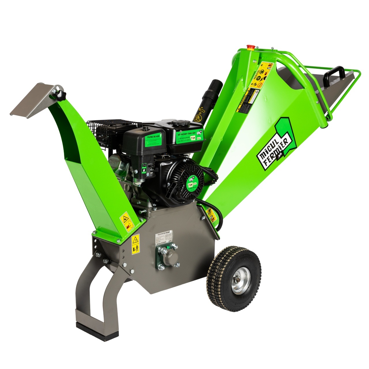 Tocator de crengi Micul Fermier, motor benzina 7 CP, 100 mm diametru maxim de taiere, pentru rumegus [5]