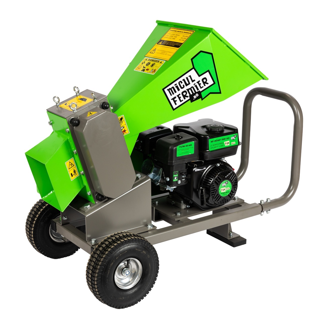 Tocator de crengi Micul Fermier, motor benzina 7CP, 80mm diametru maxim de taiere, pentru brichete [3]