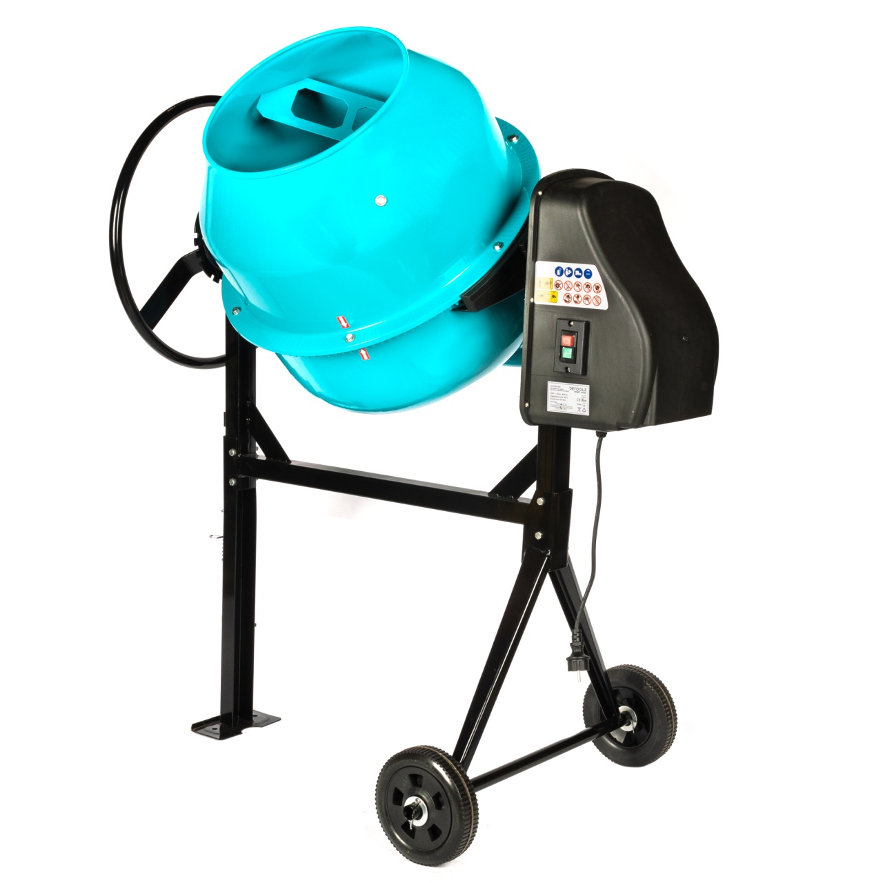 Betoniera Detoolz, capacitate 140 litri, putere 850W, coroana fonta, cu roti - imagine 2