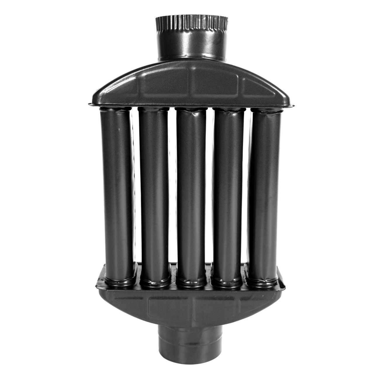 Incalzire pe lemne - Burlan recuperator caldura, plat, 120 mm, Gri mat