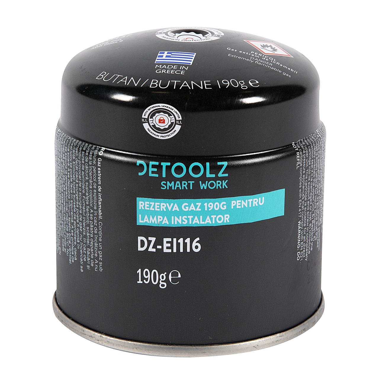 Accesorii gaz - Rezerva gaz Detoolz 190g, cu valva