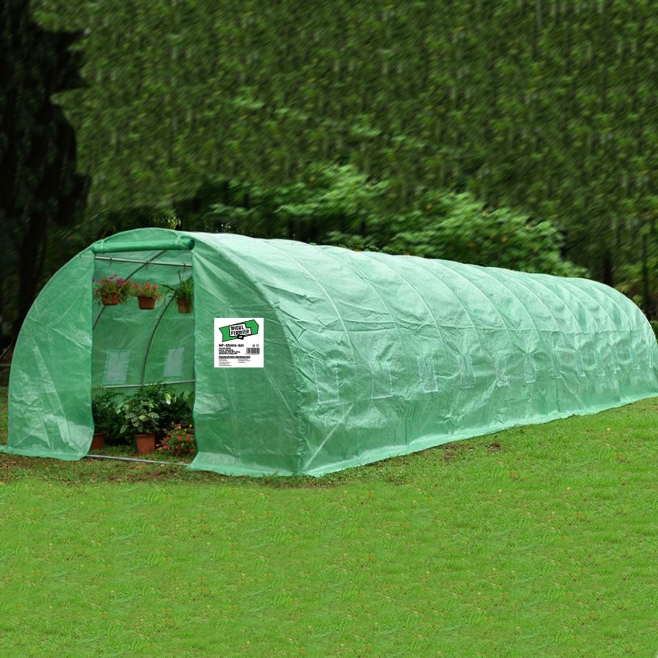 Solar/Sera Micul Fermier MF-SS1012-G01, 12X3x2m, Polietilena, Densitate 140G/mp