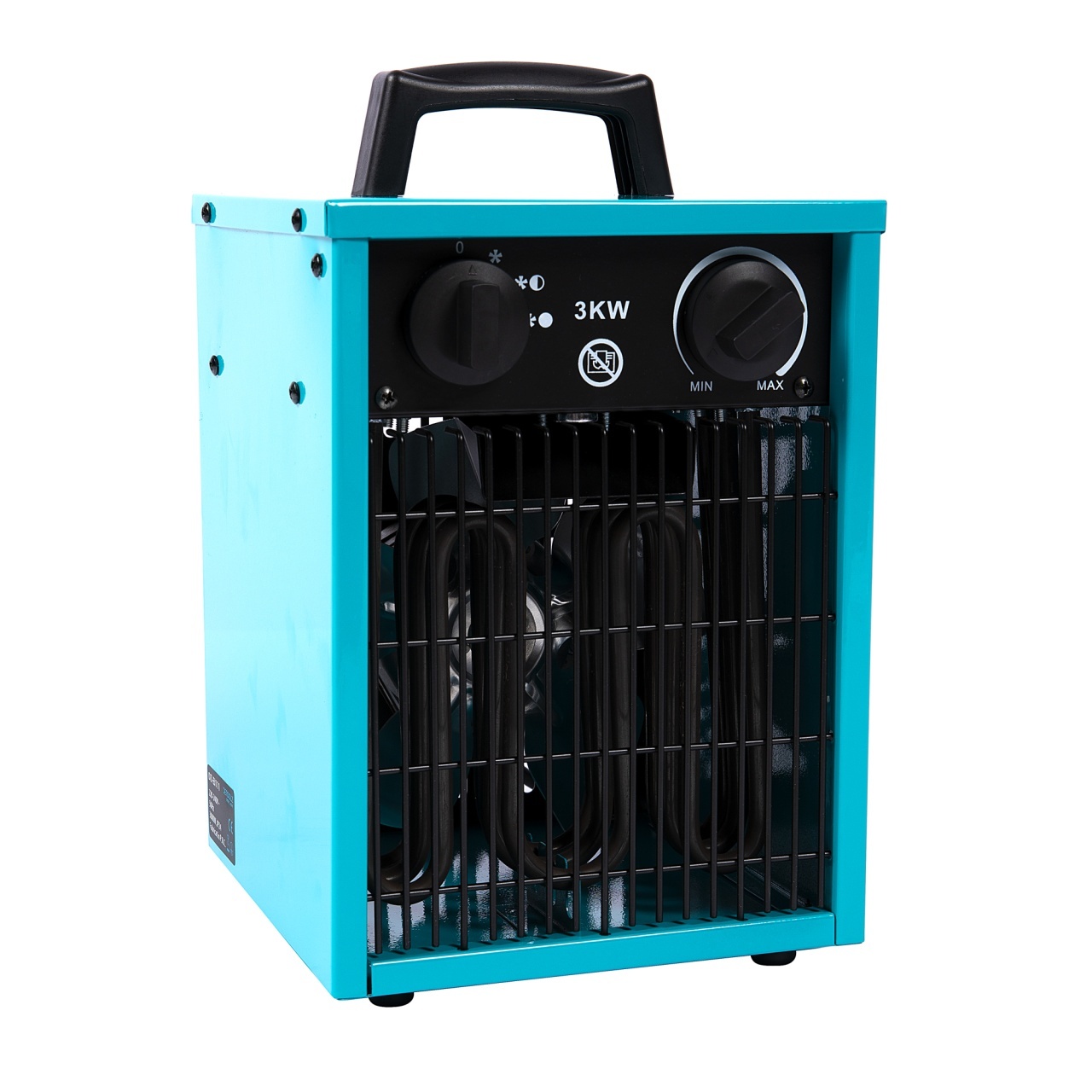 Aeroterma Electrica Industriala Detoolz DZ-EI111, 25/2000/3000W, Carcasa Metal, Protectie Supraincalzire