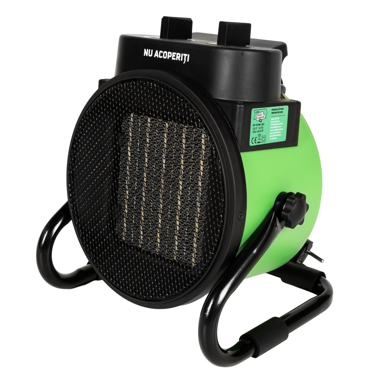 Aeroterma Electrica Micul Fermier MF-EI1051-G01, 1800/3000W, Element De Incalzire Ceramic