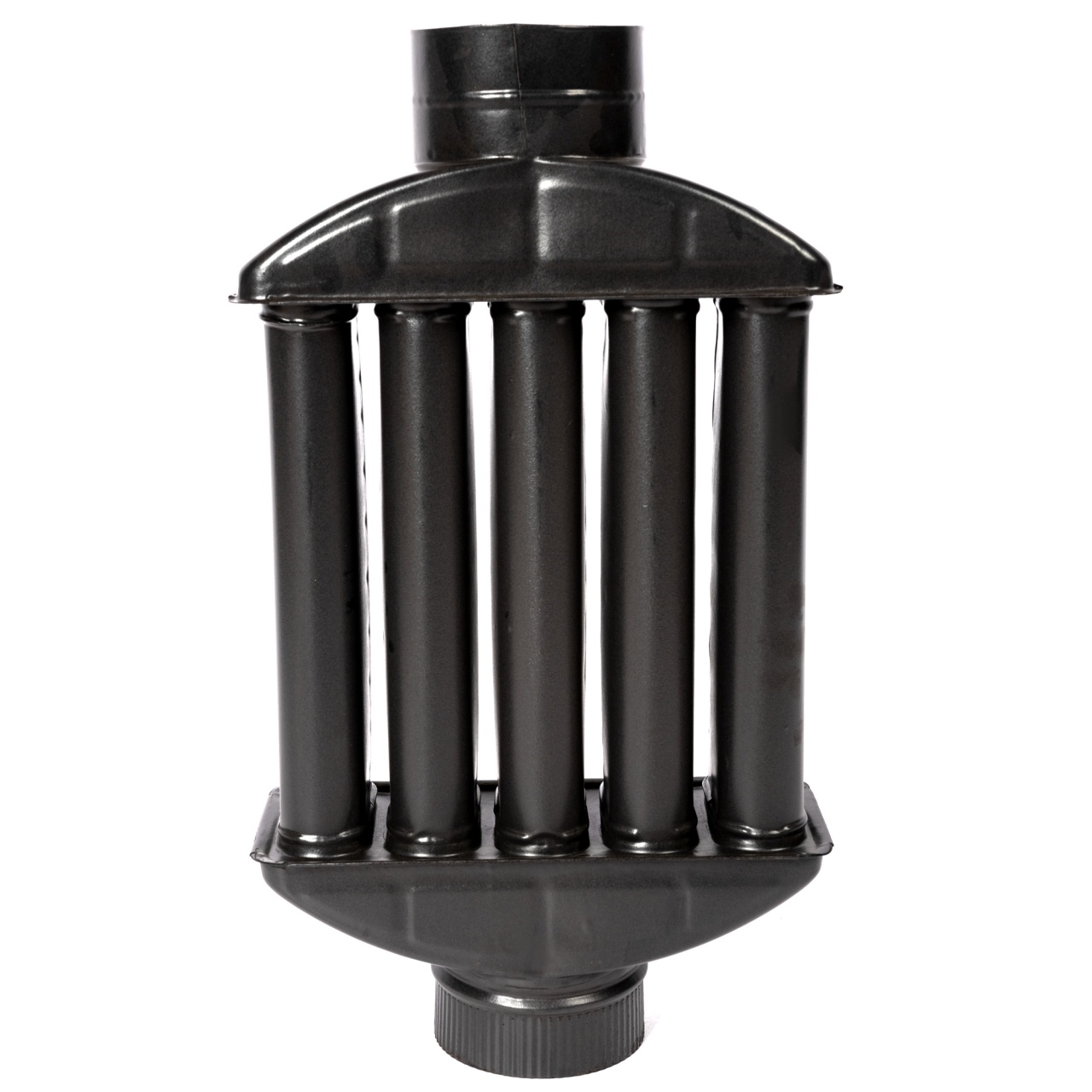 Incalzire pe lemne - Burlan recuperator caldura plat, 130 mm, Gri mat