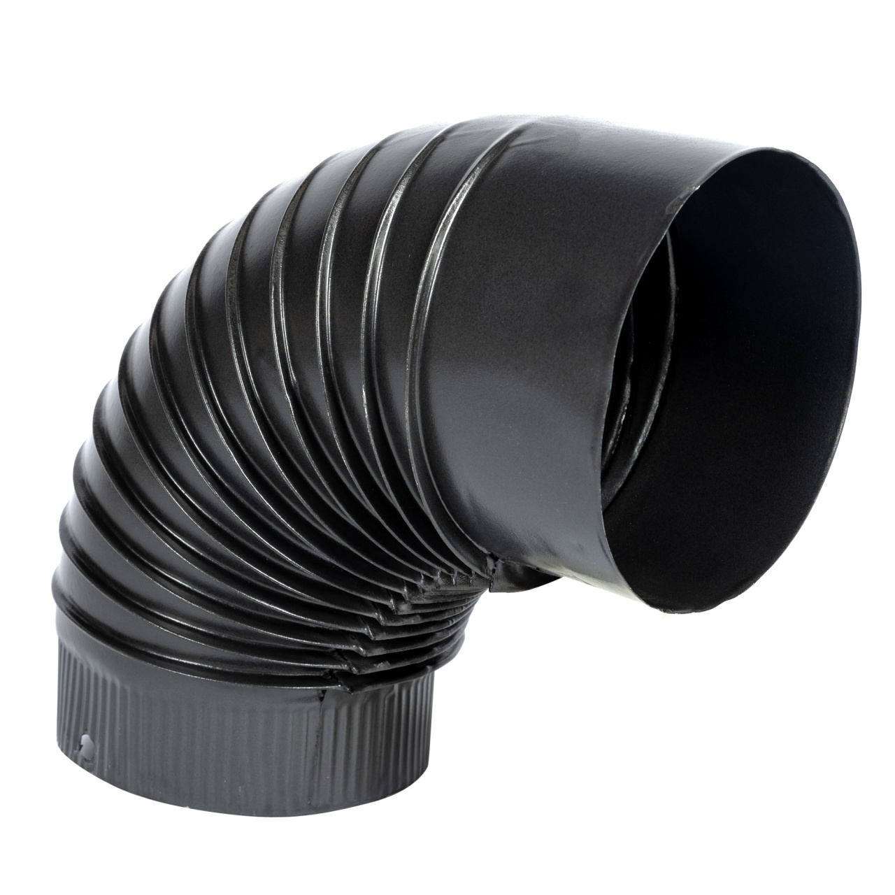 Incalzire pe lemne - Cot pentru soba pe lemne, 90˚, 120mm, Gri mat