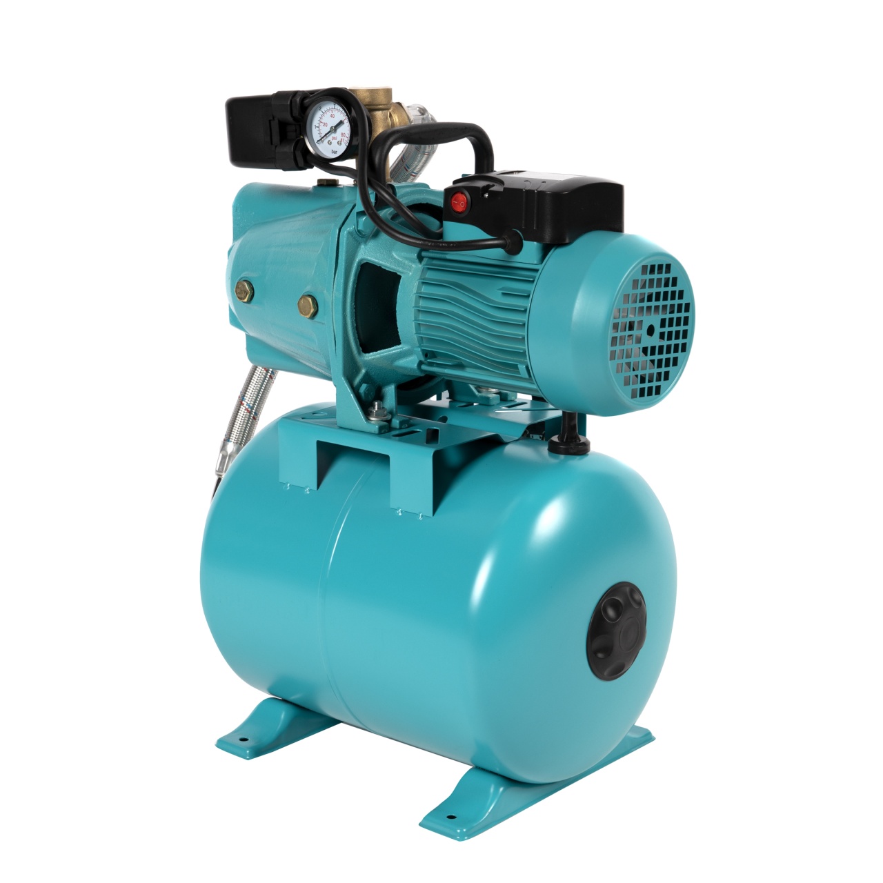 Fara categoriee - Hidrofor Detoolz 0.75 kW, debit 3300l/h, inaltime de pompare 45m, carcasa pompa fonta, volum butelie 24 litri