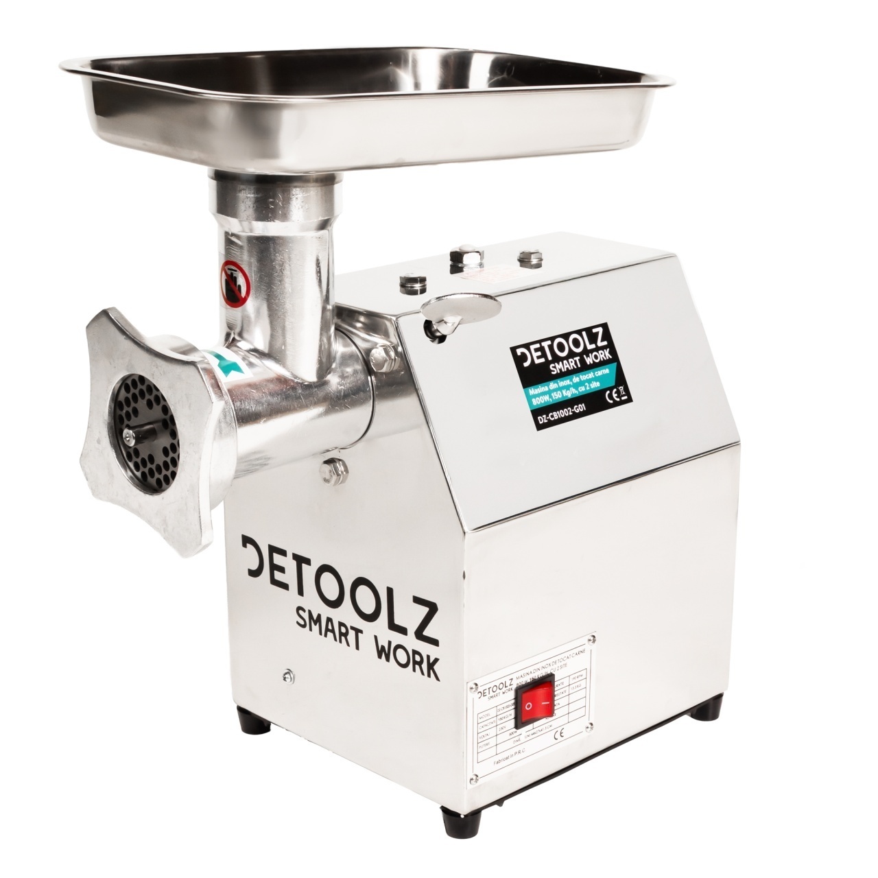 Masina Tocat Carne Detoolz DZ-CB1002-G01, 800W, 150 Kg/h Inox Cu 2 Site