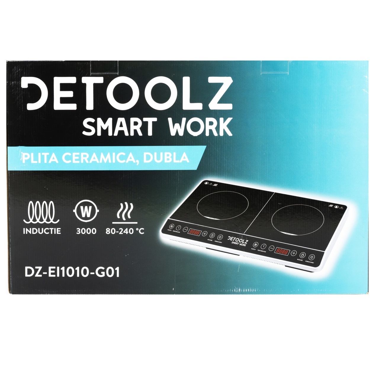 Plita ceramica dubla Detoolz, inductie, 3000W 8NT [4]