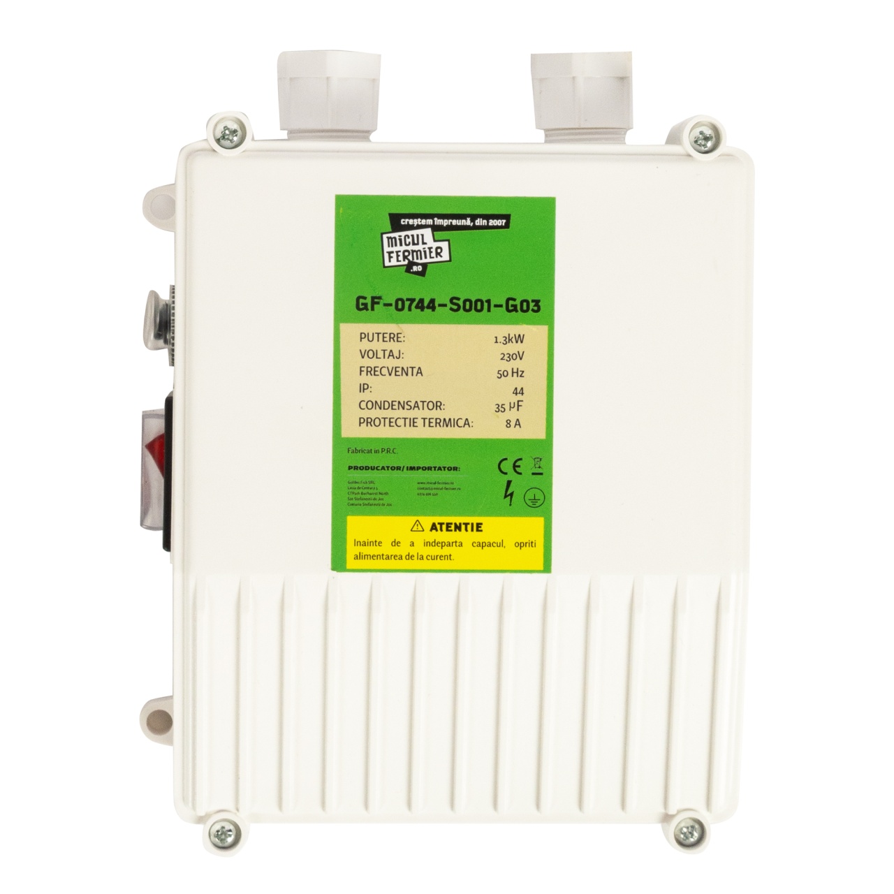 Pompa submersibila Micul Fermier, pentru apa curata, 1.3kW, debit 3000l/h, inaltime maxima pompare 60m, cu o turbina [4]