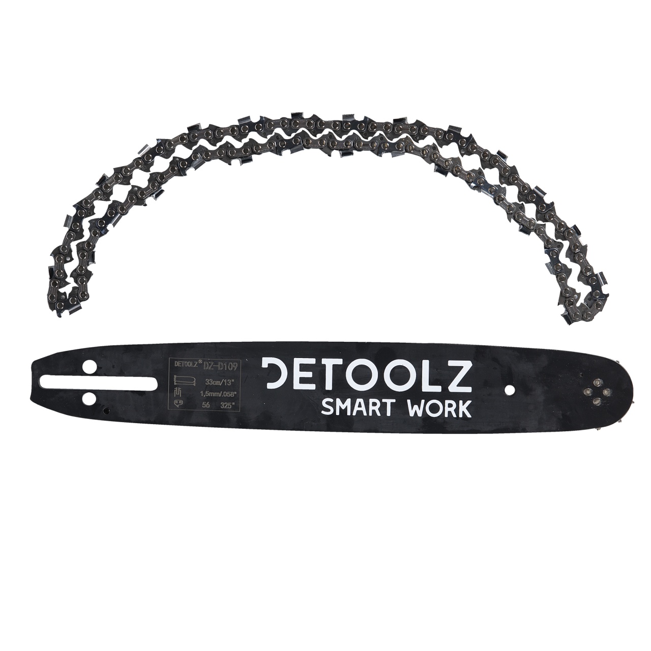 Set lama si lant drujba Detoolz, lungime 13'', pas 0.325'', grosime 1.5mm, 56 pinteni, 28 dinti, full chisel [2]