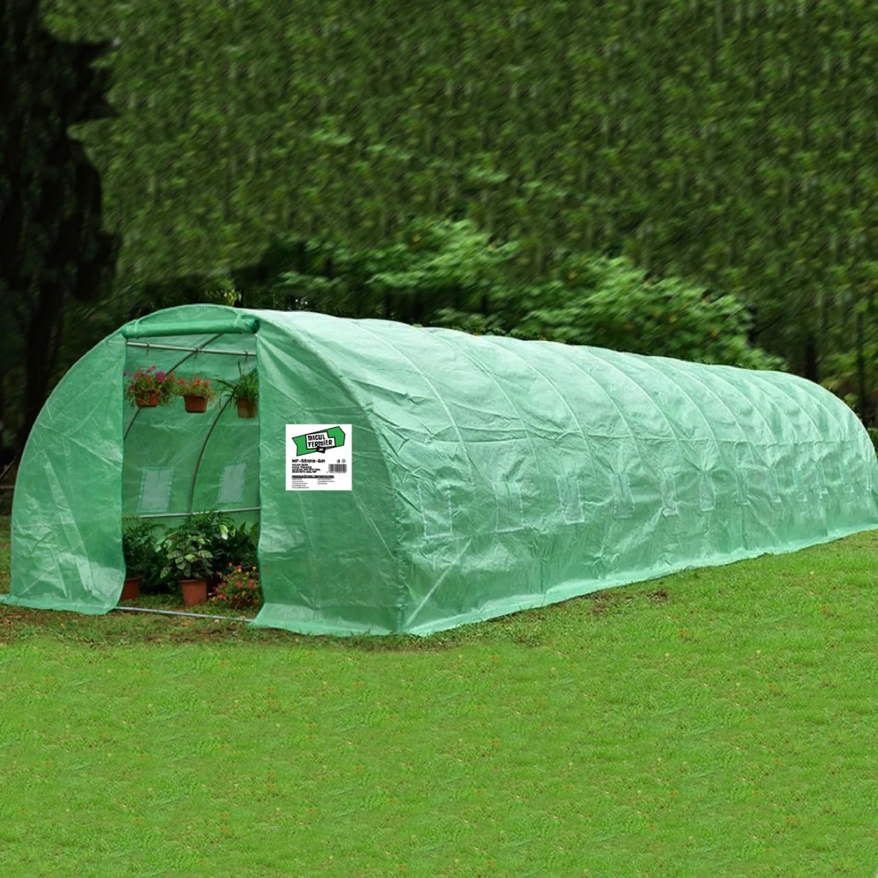 Solar/Sera Micul Fermier MF-SS1012-G01, 12X3x2m, Polietilena, Densitate 140G/mp