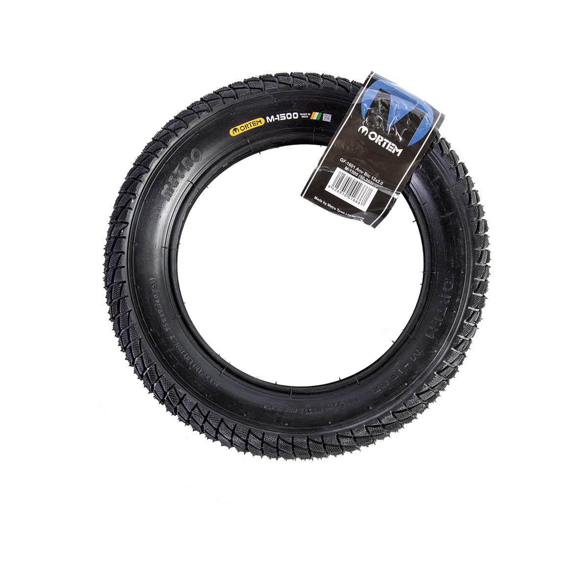 Accesorii pentru biciclete - Anvelopa bicicleta 12x2.00", ETRTO 50-203, model M-1500, negru, profil Street