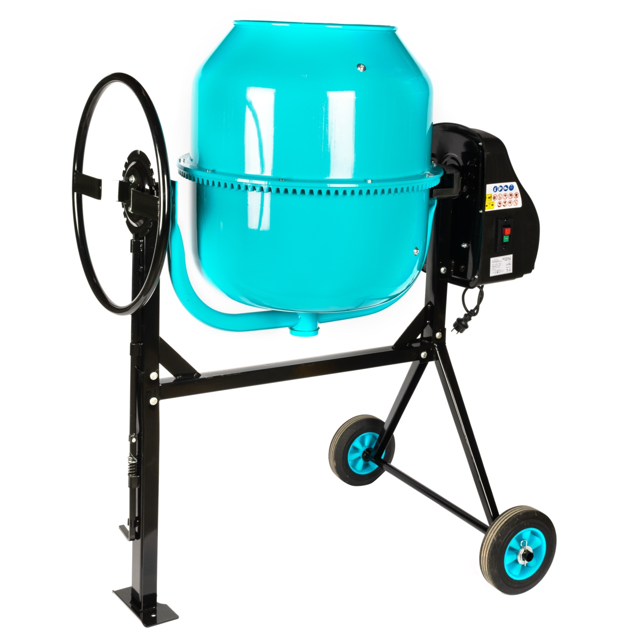 Betoniera Detoolz, capacitate 200 litri, putere 1200W, coroana fonta, cu roti - imagine 3
