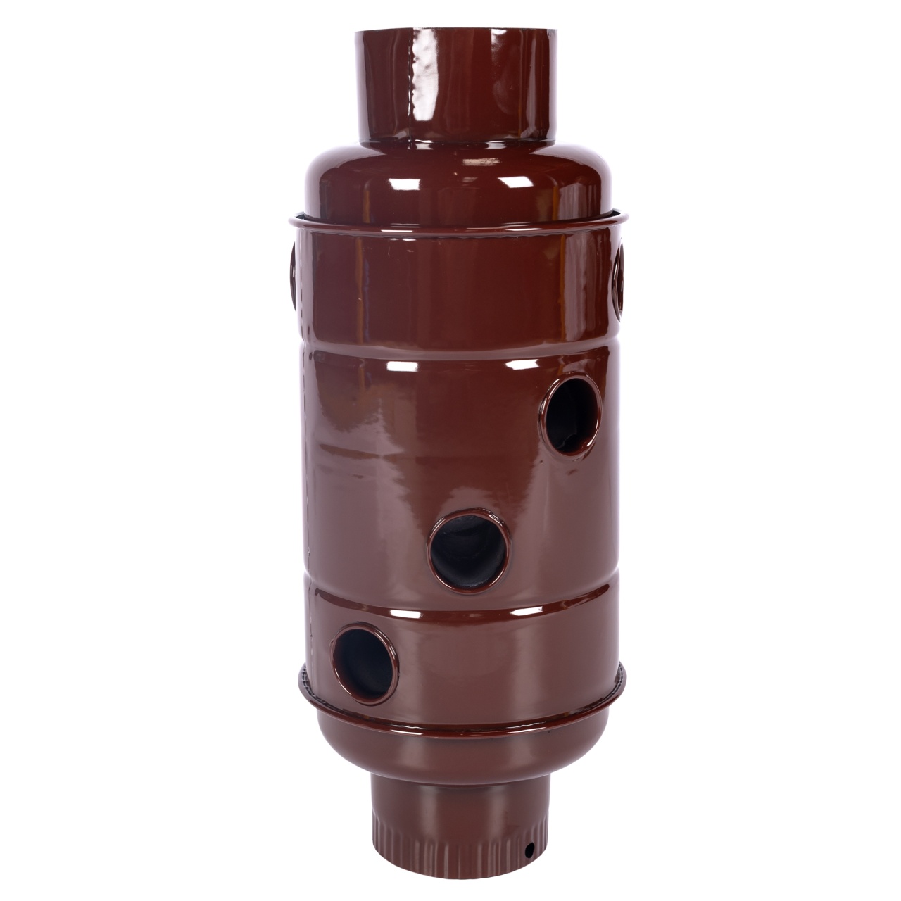 Incalzire pe lemne - Burlan recuperator caldura, rotund, 120 mm, Maro