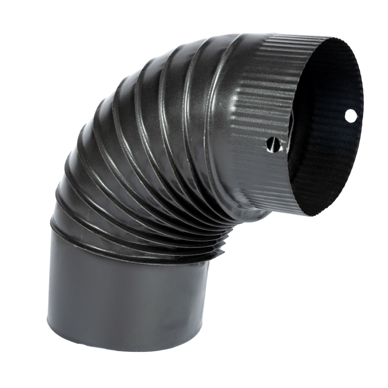 Incalzire pe lemne - Cot pentru soba pe lemne, 90˚, 130mm, Gri mat