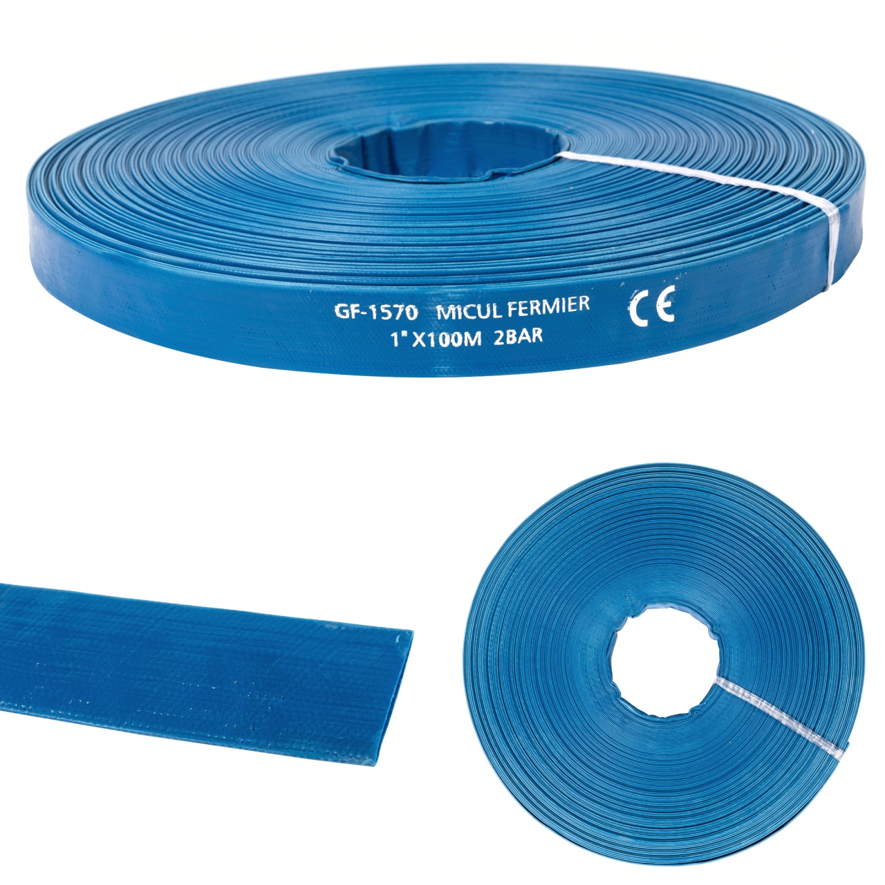 Furtun Apa Refulare Flat PVC 1'' 100M Micul Fermier GF-1570