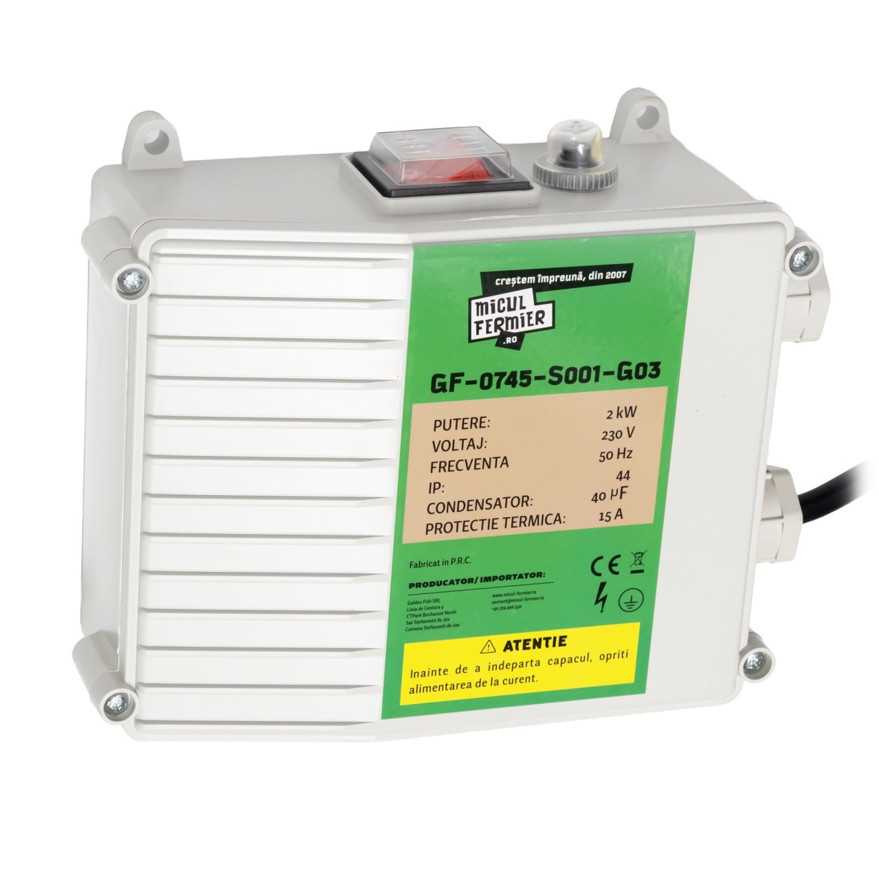 Pompa submersibila Micul Fermier 2kW 3000lh 100m 2 turbine [3]