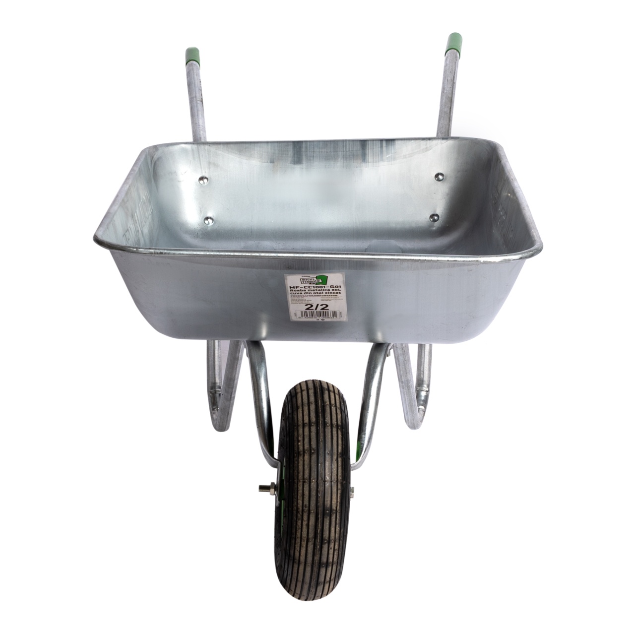 Constructii - Roaba metalica Micul Fermier 80L cuva otel zincat G01