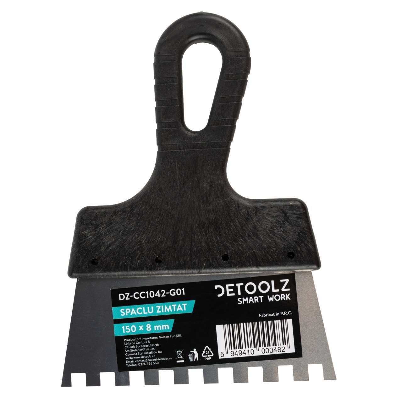 Constructii  - Spaclu zimtat Detoolz, 150x8mm G01