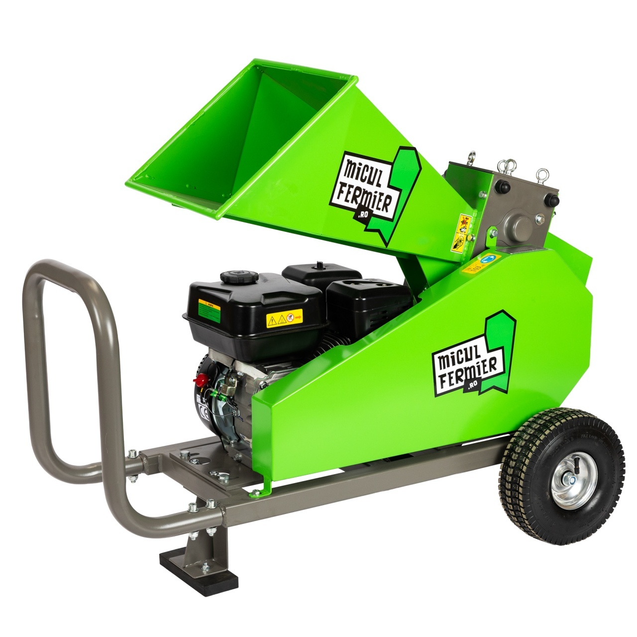 Tocatori de crengi - Tocator de crengi Micul Fermier, motor benzina 7 CP, 60 mm diametru maxim de taiere, pentru brichete