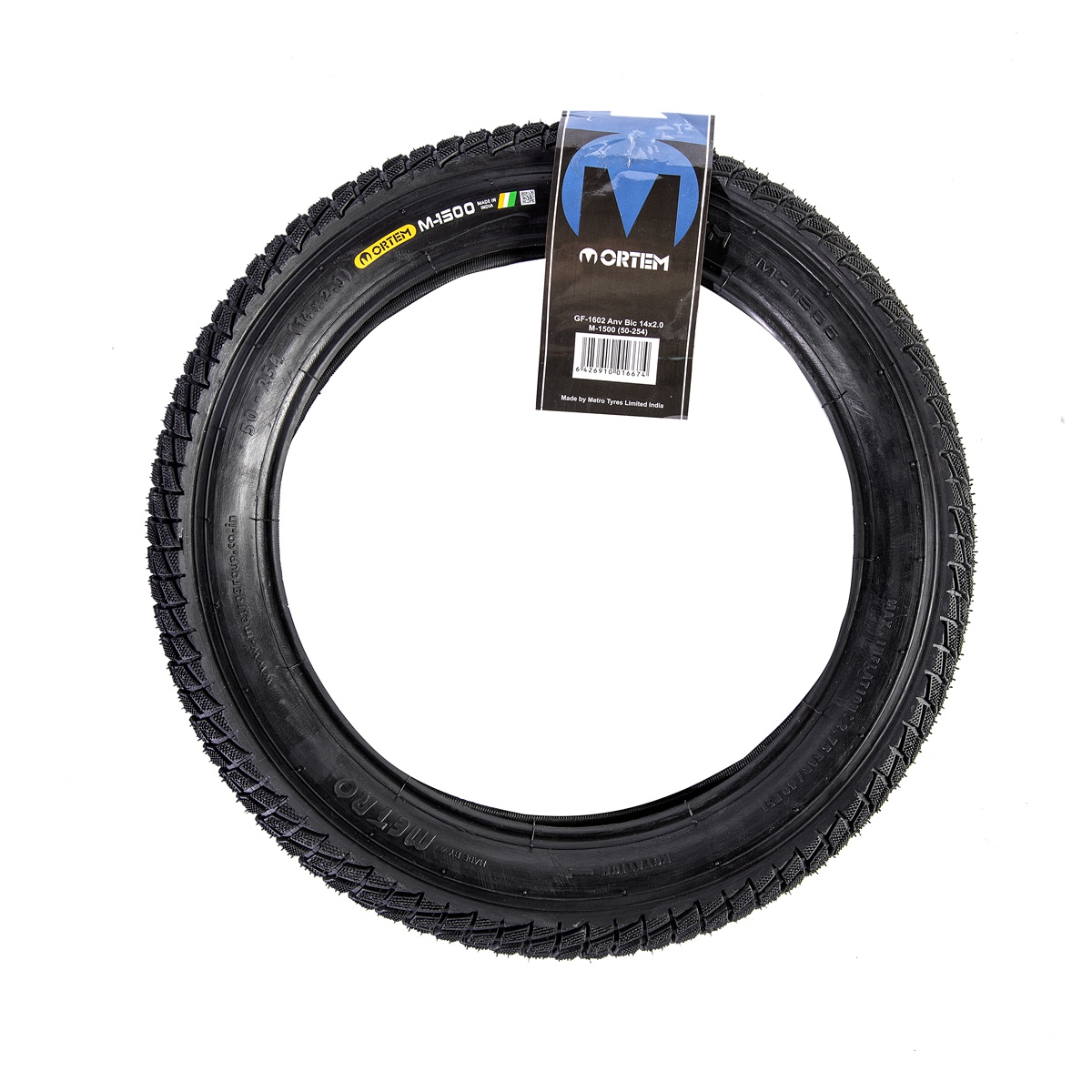 Accesorii pentru biciclete - Anvelopa bicicleta 14x2.00", ETRTO 50-254, model M-1500, negru, profil Street