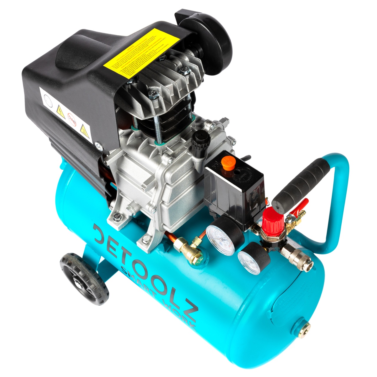 Compresor Detoolz 24L cu ulei, 1500 W, debit 160L/min, 8 bar, 2 prize de aer [7]