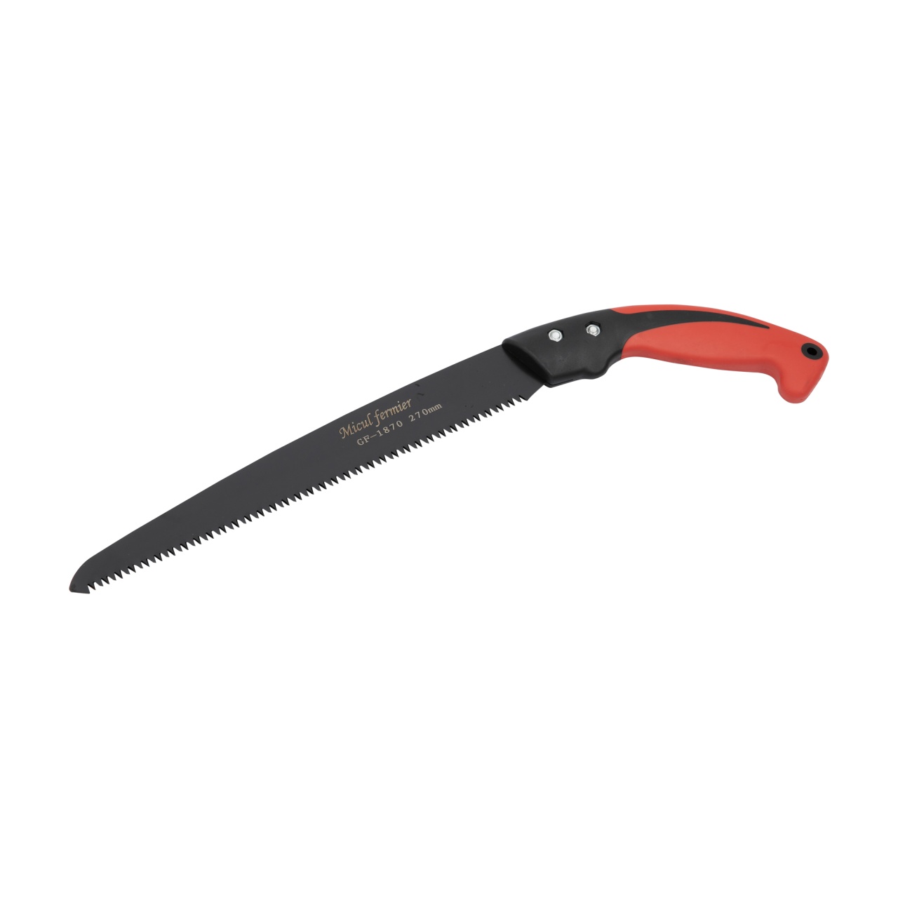 Constructii  - Fierastrau drept negru cu maner rosu si capac rosu