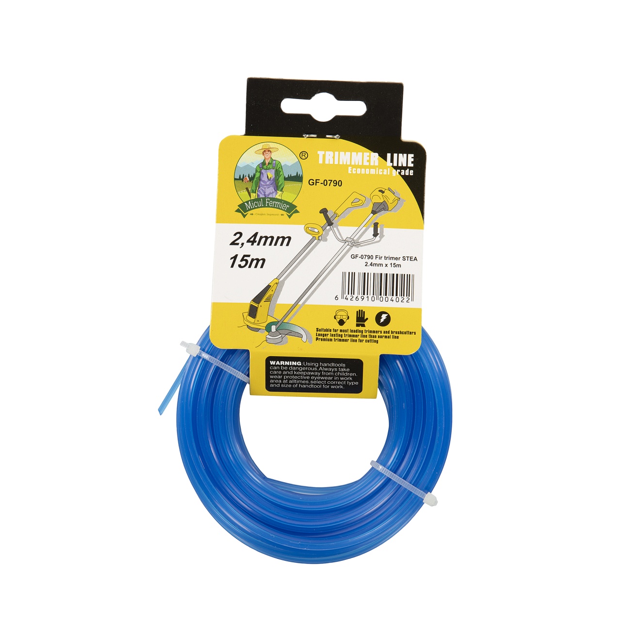 Piese si accesorii - Fir motocoasa(trimmer) Micul Fermier, 2.4mm*15m, stea