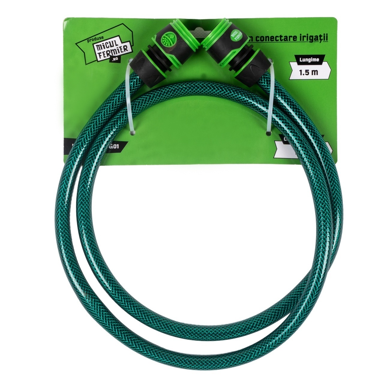 Gradina - Furtun conectare irigatii Micul Fermier, lungime 1.5m, conector rapid 1/2"