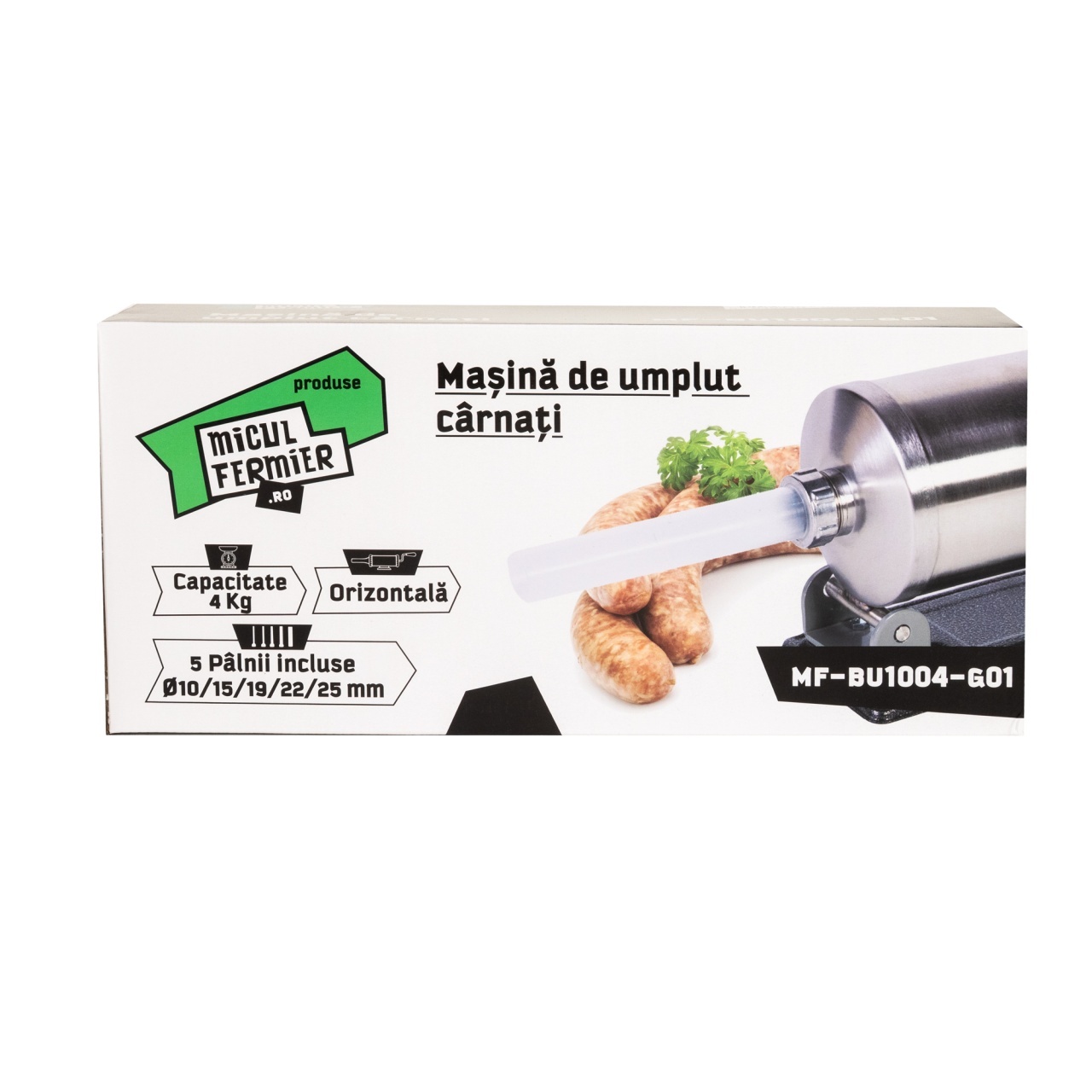 Casă - Masina de carnati Micul Fermier, 4 kg, orizontala cu 5 palnii