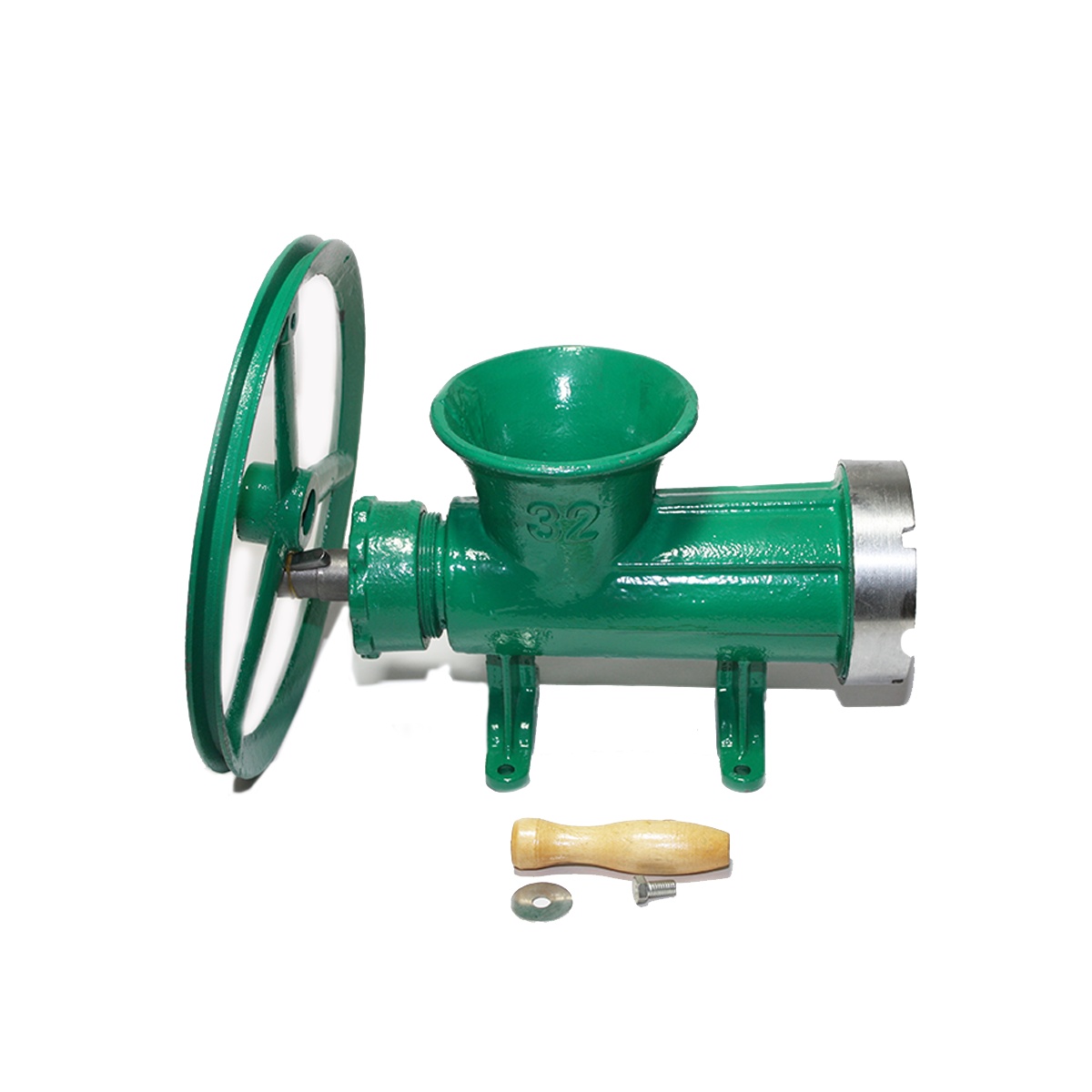 Casă - Masina tocat carne Micul Fermier din fonta, 1 sita, cu fulie