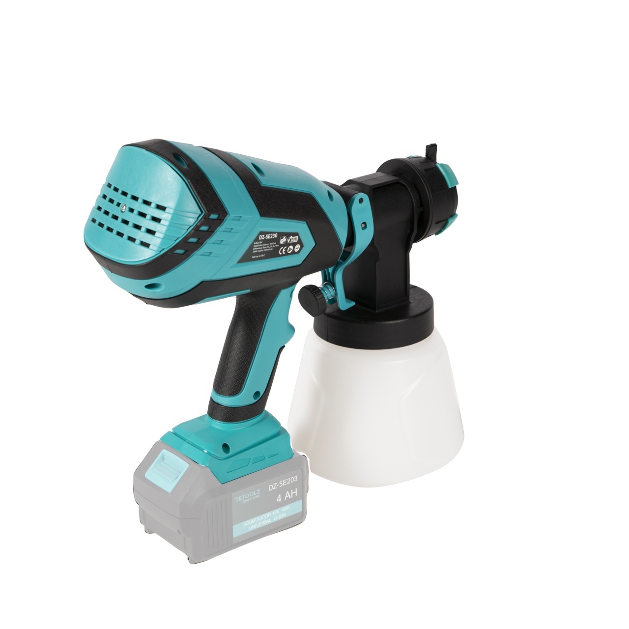 Pistol vopsit 18V 600ml/min rezervor 1000ml - imagine 2