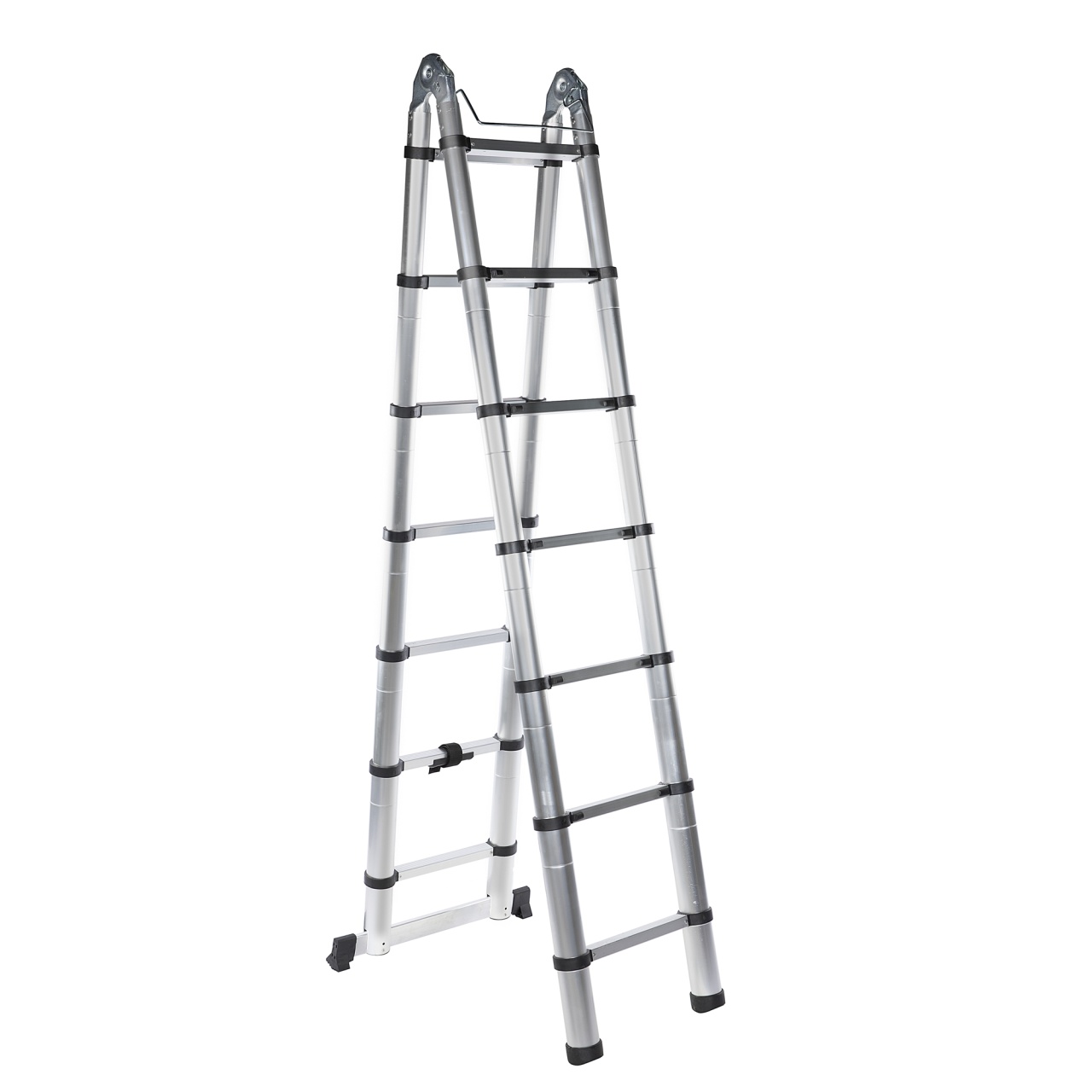 Scara telescopica dubla Detoolz, inaltime maxima 4.4m, 14 trepte, greutate maxima suportata 150 kg - imagine 3