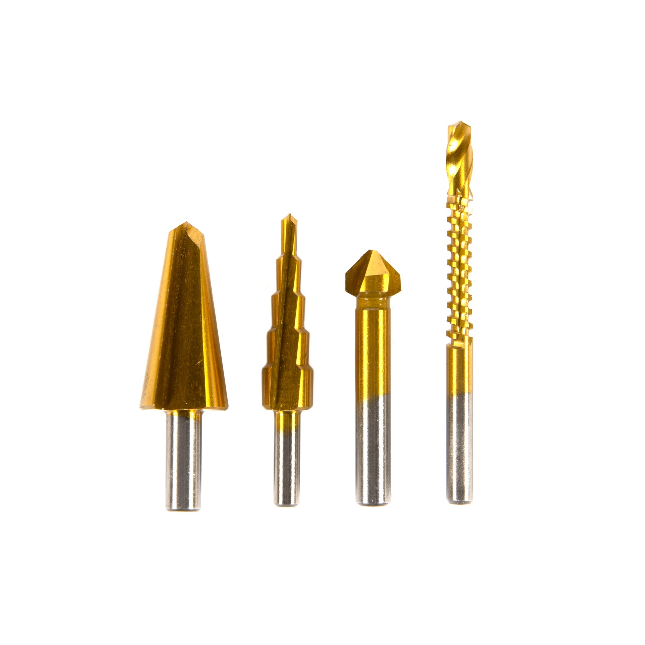  Autofiletante si bormasini - Set 4 freze multifunct.HSS+Ti 8-20, 4-12,12.4 ,6mm